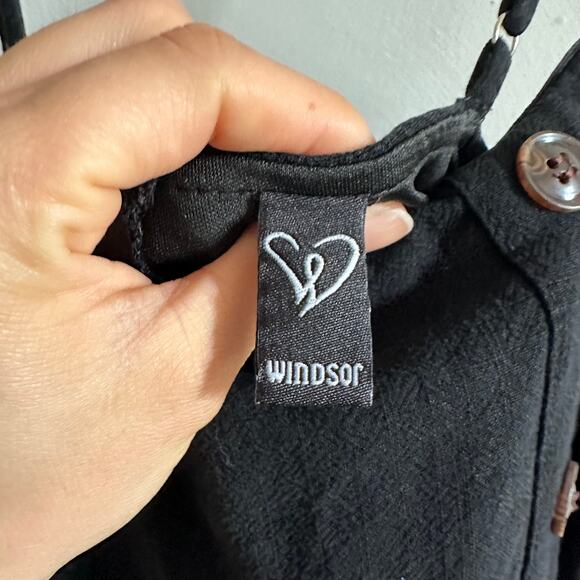 Windsor Black Button Up Linen Midi Dress - Picture 6 of 10